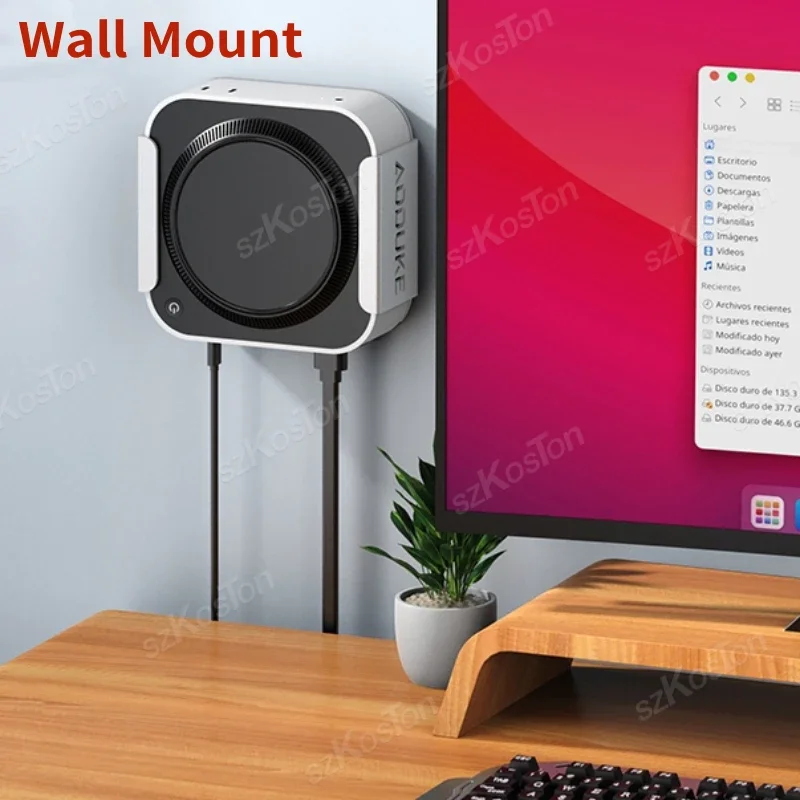 Para Mac Mini M4 computadora de escritorio debajo del soporte de escritorio soporte de montaje de Metal detrás del Monitor VESA para Mac Mini M4 Pro accesorios de PC - imagen 3