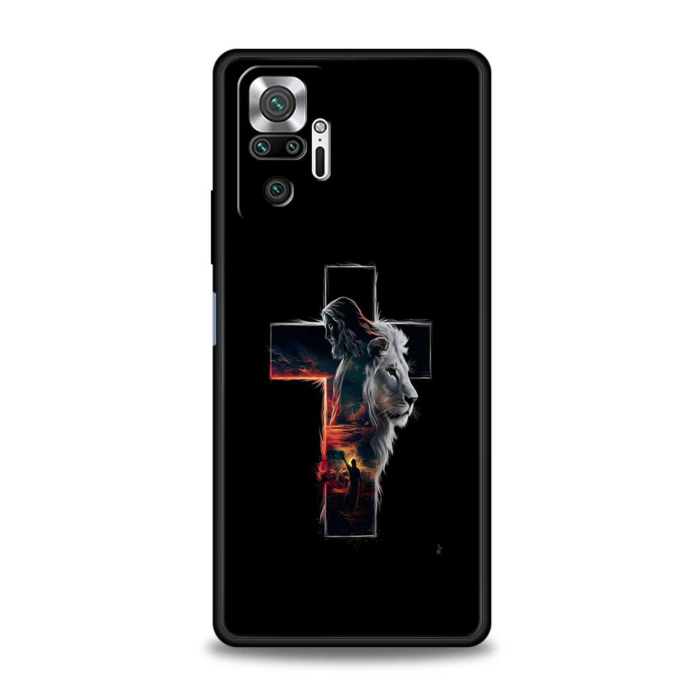 Funda de teléfono con cruz cristiana de Jesucristo de la Biblia para Xiaomi Redmi Note 14 5G 13 12 10 11 Pro Plus 4G 14C 13C 12C 10C 9C TPU - imagen 4