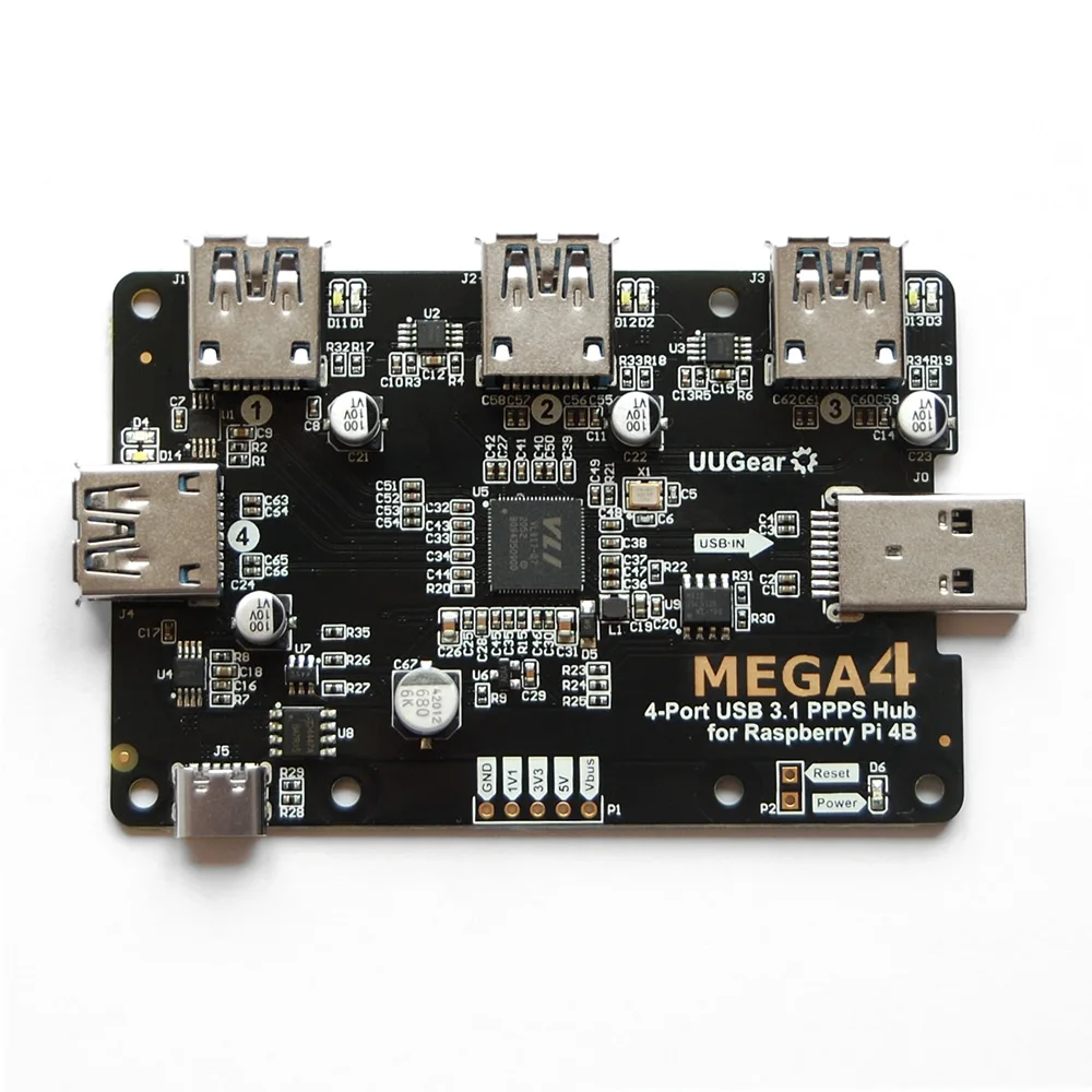 MEGA4: HUB PPPS USB 3.1 de 4 PUERTOS PARA RASPBERRY PI 4B - imagen 2