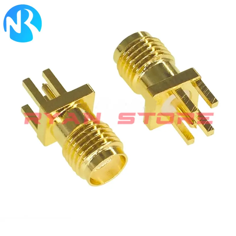 20 piezas-tuerca de soldadura SMA hembra/macho de 1,6 MM, Clip PCB de montaje recto, conector RF chapado en oro, receptáculo de soldadura