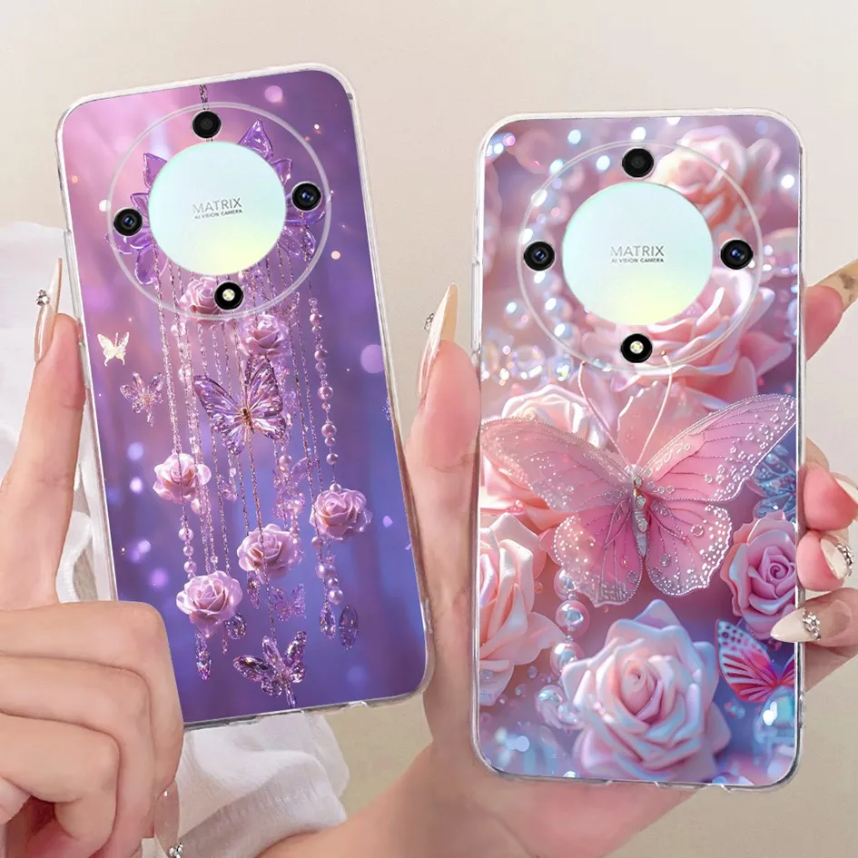 Para Honor X9a X9b 5G funda RMO-NX1 ALI-NX1 cubierta de dibujos animados de dragón León Tigre de lujo para Honor Magic 5 6 Lite HonorX9a HonorX9b Capa - imagen 4