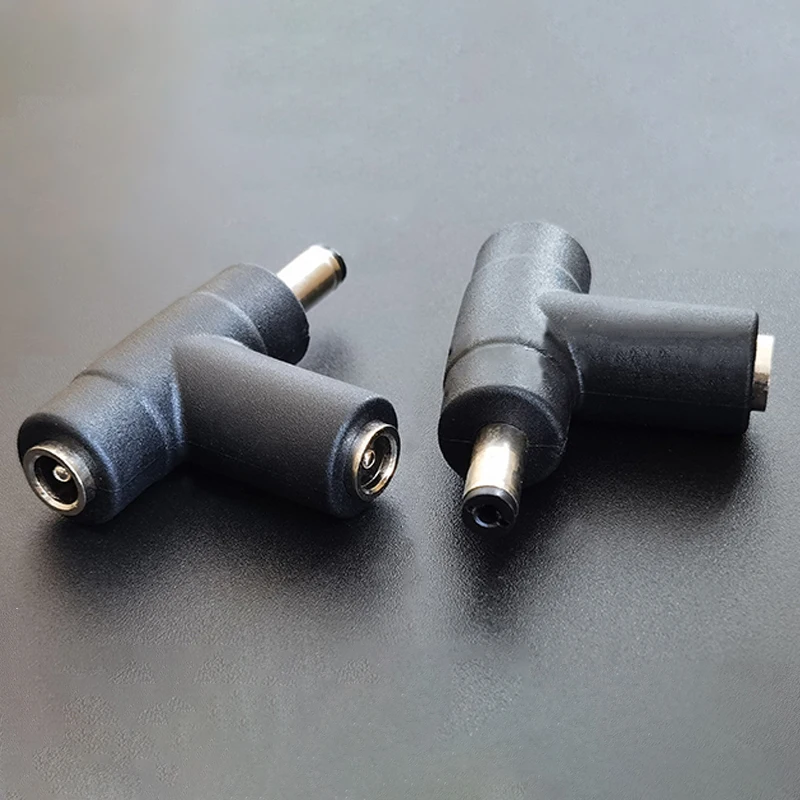 Fuente de alimentación CC macho y dos hembra, adaptador de tres vías CC, enchufe de alimentación de 1/2 en forma de T 5,5*2,1/5,5*2,5mm para monitoreo/portátil - imagen 3