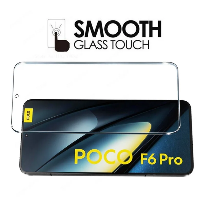 4 Uds protectores de pantalla HD para Poco F6 X6 Pro 5G X5 F5 F4 GT X4 M4 M3 M6 X3 Pro F3 M5 C65 vidrio para Poco F6 X6 Pro vidrio templado - imagen 4