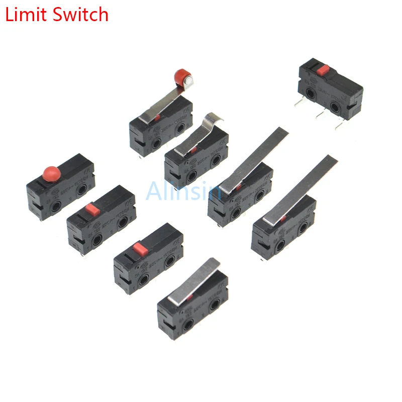 Brazo de palanca de rodillo Micro Swtich KW12, interruptor de Límite de carrera, normalmente abierto, 3A, 250V, CA 5A, 125V, NC-NO-C, 10 piezas