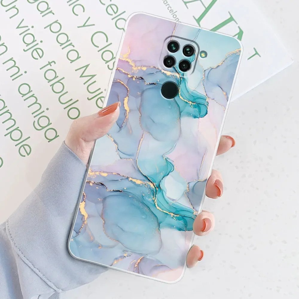 Para Xiaomi Redmi Note 9 funda para Redmi Note 9 lindas fundas transparentes de mármol para Redmi Note 9 bolsas de parachoques de teléfono transparentes de silicona - imagen 4