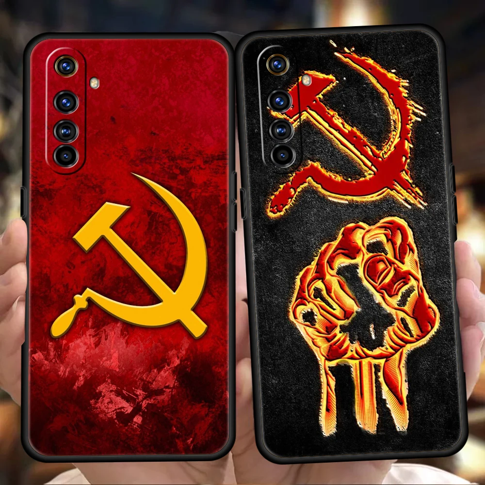 Funda de teléfono con bandera CCCP para Realme 13 12 11 10 9 8 5G 7 C25 C35 GT5 GT3 GT2 Pro Plus para Realme GT Neo 2 3 3T 5
