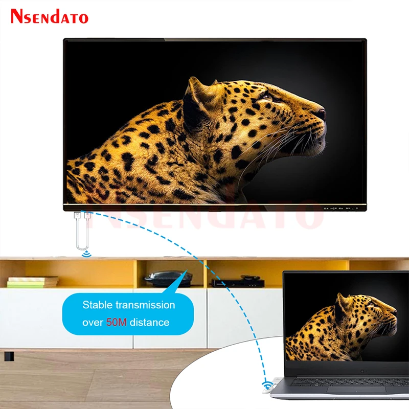 5G 30M CS5 CS7 extensor inalámbrico HDMI tipo C transmisor de vídeo inalámbrico receptor HDMI TV Stick para PS4 PC teléfono a Monitor de TV - imagen 4