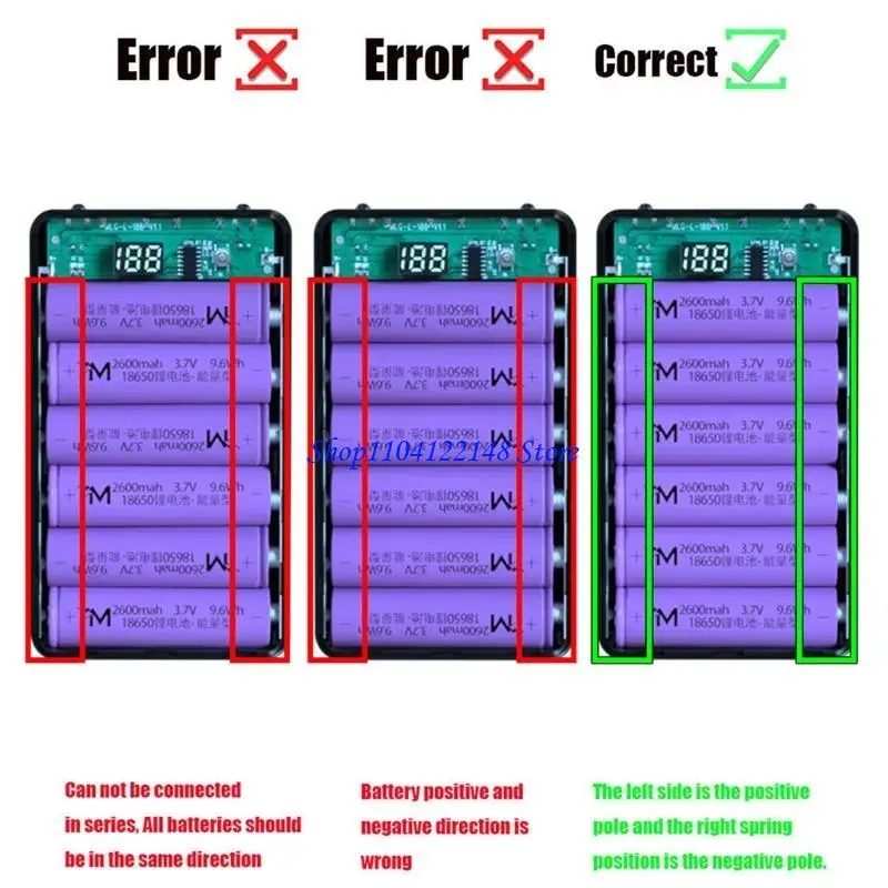 Pantalla LCD P9FA DIY 6x18650 batería para carcasa banco energía para carcasa caja externa portátil sin batería protección - imagen 5
