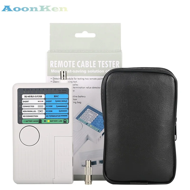 Probador de Cable de red LAN BNC USB RJ11 RJ45 remoto para Detector de rastreador de Cables LAN UTP STP herramienta de alta calidad