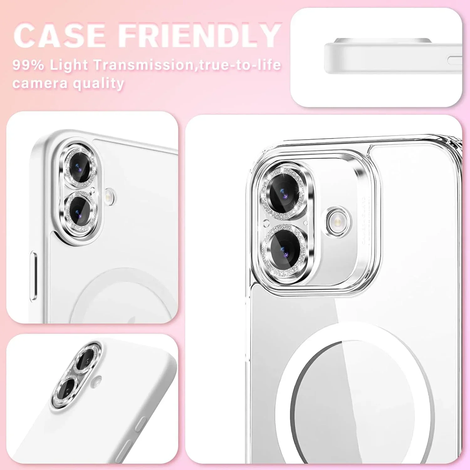 1 Uds. Cubiertas de lentes brillantes para IPhone 17 Series 9H dureza protectores de cámara de vidrio templado para IPhone17 17Air 17 Pro 17ProMax - imagen 4