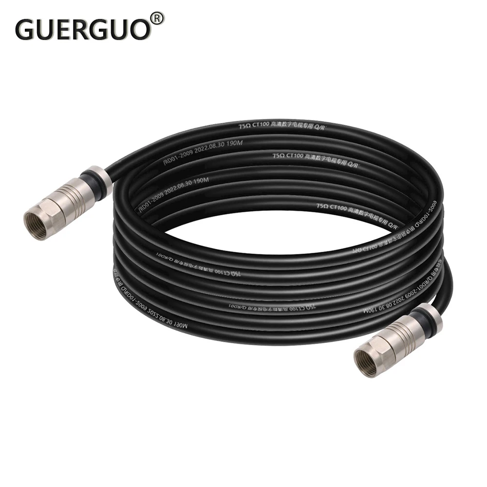 Cable Coaxial RG6 de 0,2 M-30M, Cable Coaxial de 75 ohm con conector F, Audio, vídeo, TV, Cable Digital, antena de Internet y satélite