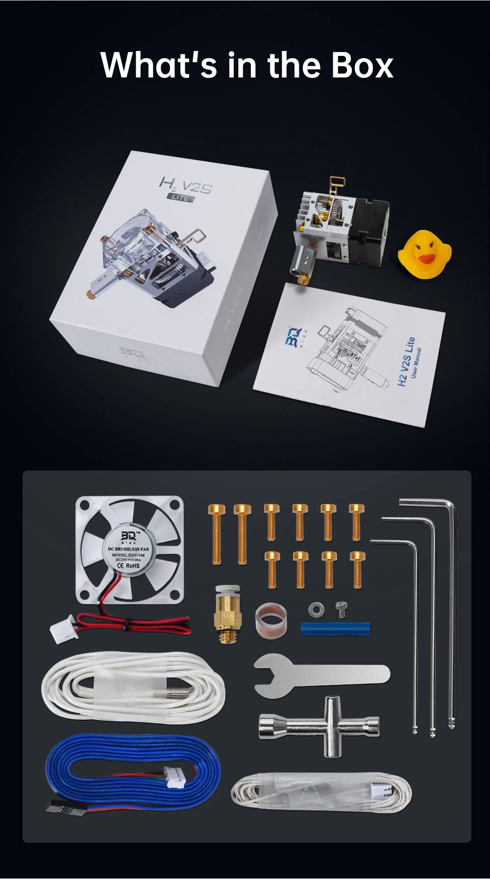 BIQU extrusora directa H2 V2S Lite doble engranaje  mayor flujo Hotend piezas de impresora 3D Titan  para B1  BX Ender3 Voron2.4 actualización - imagen 5
