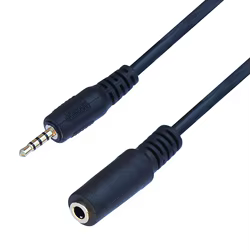 Cable adaptador de Audio estéreo de 4 polos, conector macho a hembra de 2,5mm, 3,5mm
