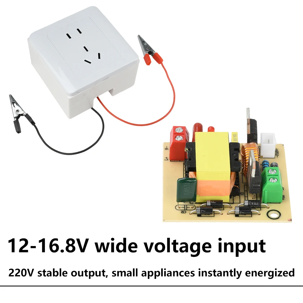 Módulo inversor elevador de DC12-16,8V a 220V, módulo de refuerzo de 50-100W, inversor de Panel Solar Universal para exteriores con interfaz de ventilador - imagen 4