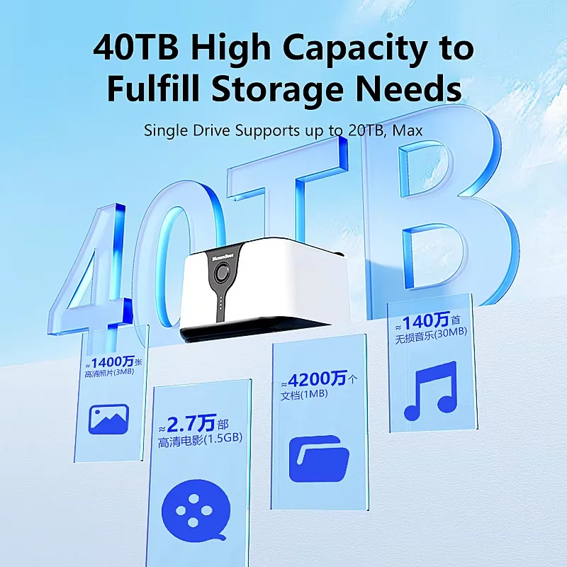 Estación de acoplamiento HDD de doble bahía SATA a USB 3,0, caja clonada HDD para SSD de 2,5/3,5 pulgadas, adaptador de disco duro para ordenador portátil - imagen 5