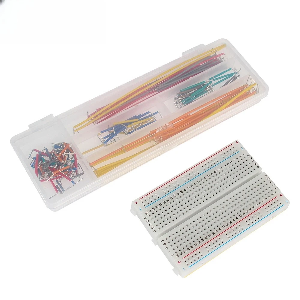 Placa de pruebas prototipo de 400/830 agujeros, placa PCB MB-102, Mini placa de prueba PCB sin soldadura, 140 Uds., Cable de puente, Kit DIY