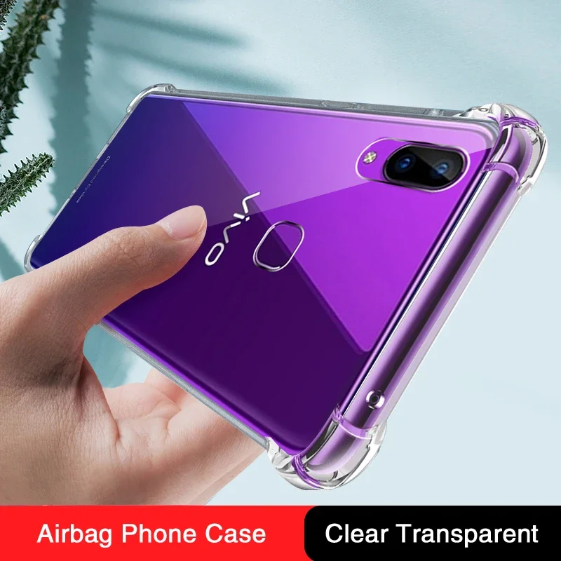 Funda de silicona suave para teléfono móvil, carcasa transparente de lujo a prueba de golpes para VIVO X21, Ud, X21A, X21S, X21i - imagen 2