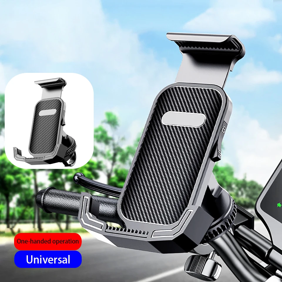 360 ° Soporte giratorio antideslizante para bicicleta eléctrica, soporte para teléfono móvil, para montar en bicicleta de montaña, Moto y motocicleta