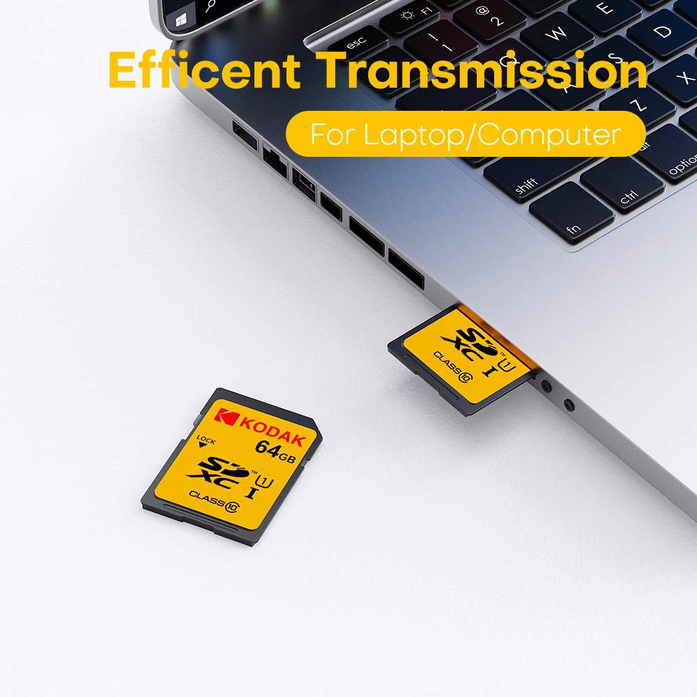 Tarjeta SD KODAK 64GB 128GB 32GB U1 V30 Tarjeta de memoria SD Flash de tamaño completo normal de alta velocidad para cámara - imagen 5