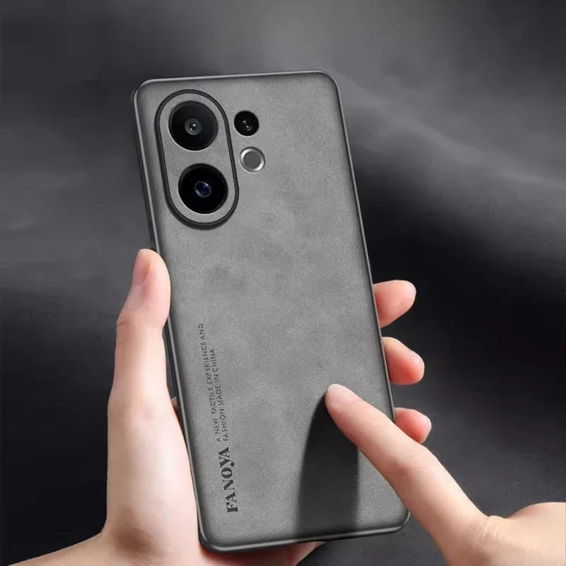 Para VIVO S30 Pro Mini funda de teléfono de cuero PU liso de lujo para VIVO S30 funda trasera de protección de silicona suave mate a prueba de golpes - imagen 4