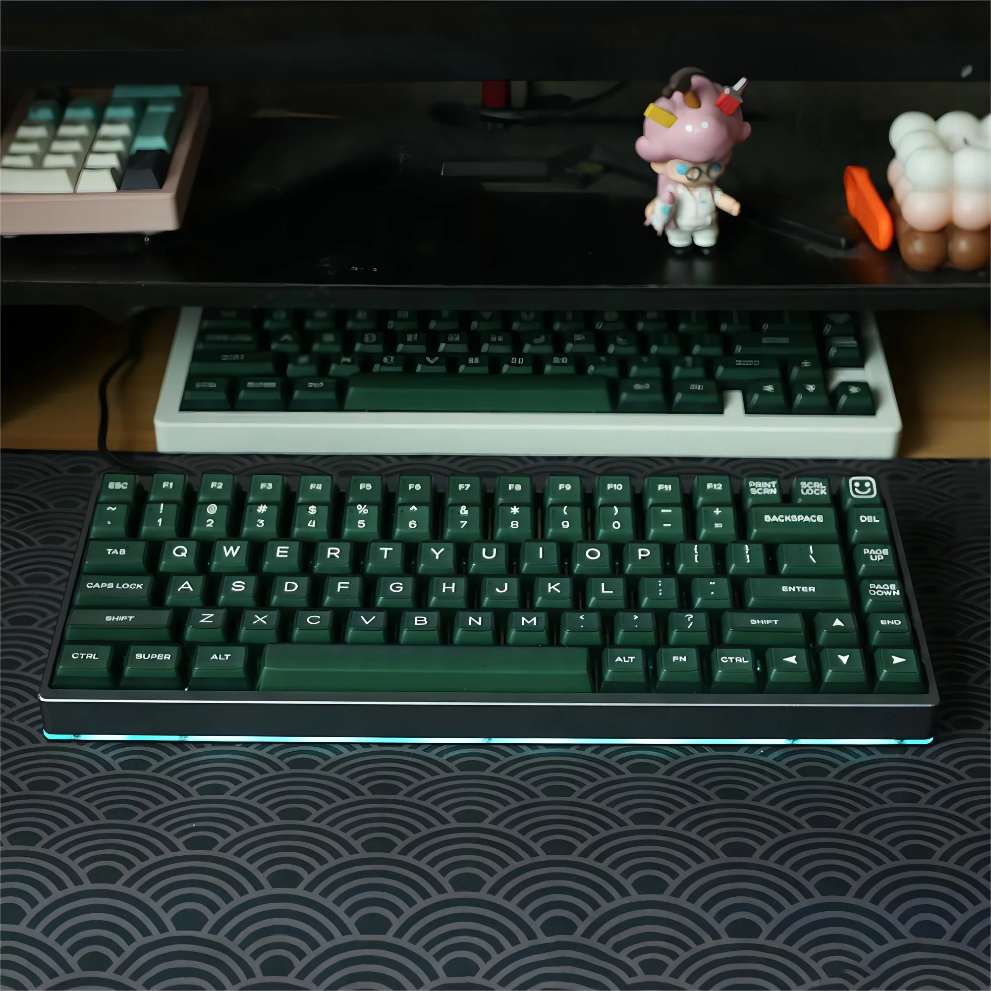 Teclas de teclado translúcido Esmeralda, perfil SA, Semi transparente, doble disparo, PBT, para interruptores MX, teclado de jugador, 142 teclas - imagen 5