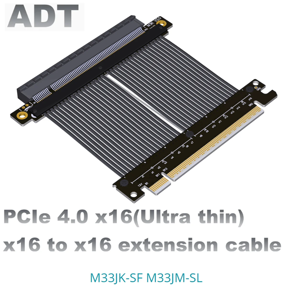 Cable elevador PCI para tarjeta de Cable Flexible EXPRESS 16x Cable adaptador de puerto de extensión de alta velocidad PCI-E 4,0 X16 Riser para 90 ° 180 ° GPU - imagen 2