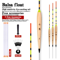 Pack flotadores balsa y tubos flotantes con anzuelos pesca vertical