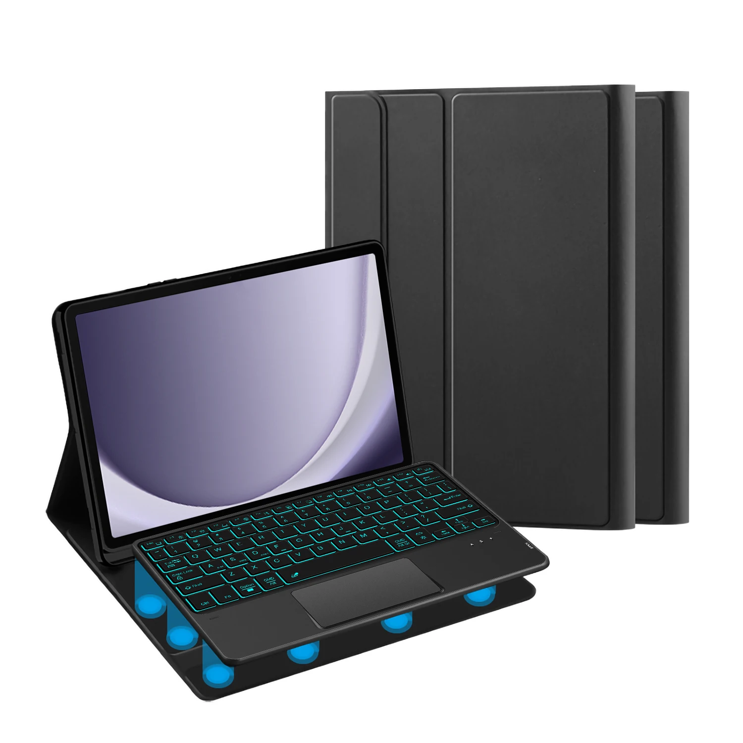 Funda con teclado para Samsung Galaxy Tab A9 Plus, funda para tableta para Tab S8 S9 S10 Plus S7 S9 FE+ S10FE A8 S6 Lite Magic Keyboard Case - imagen 2