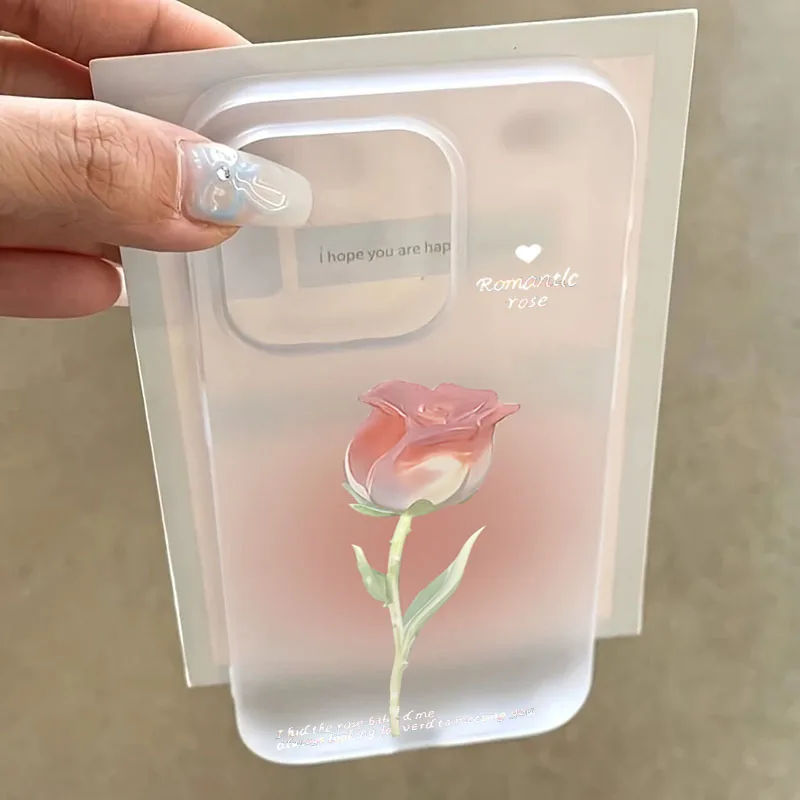 Funda de teléfono Tulip para iPhone 13, 11, 12, 14, 15 16 Pro Max 17 Air XR X XS 7 8 Plus SE2, funda translúcida a prueba de golpes, Fundas de silicona