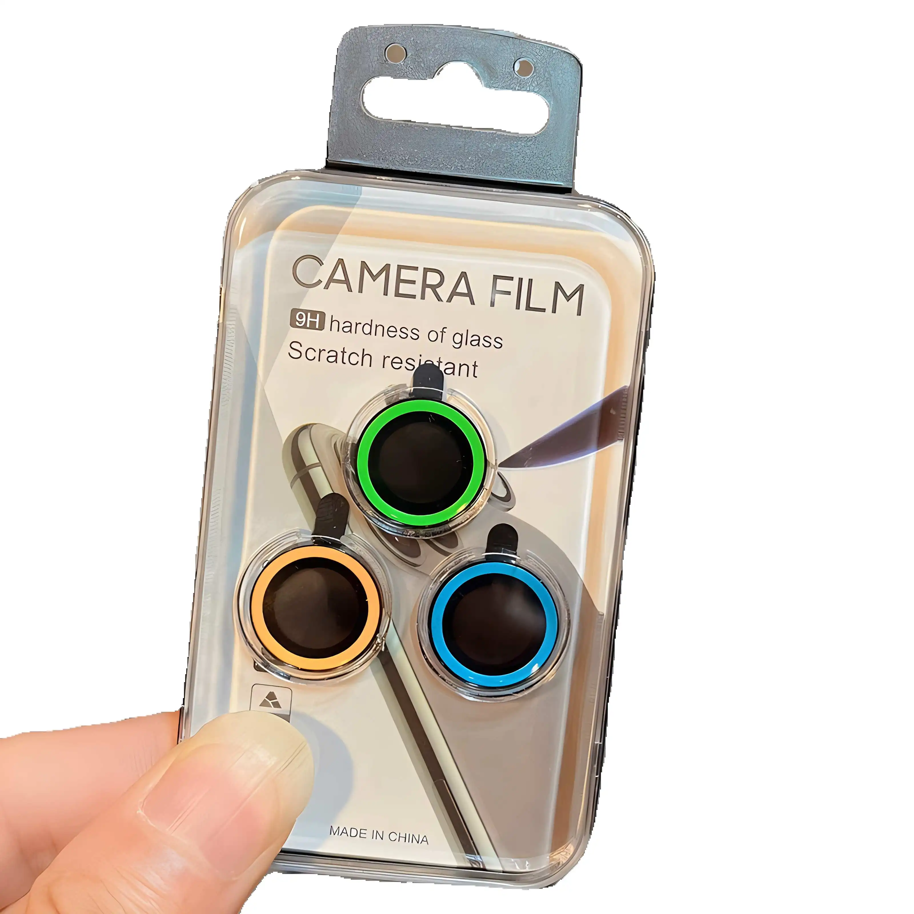 Lente protectora de cámara noctilucente para iPhone 15 14 Pro Max Protector de pantalla de lente de vidrio templado colorido para 14Pro 15pro - imagen 4