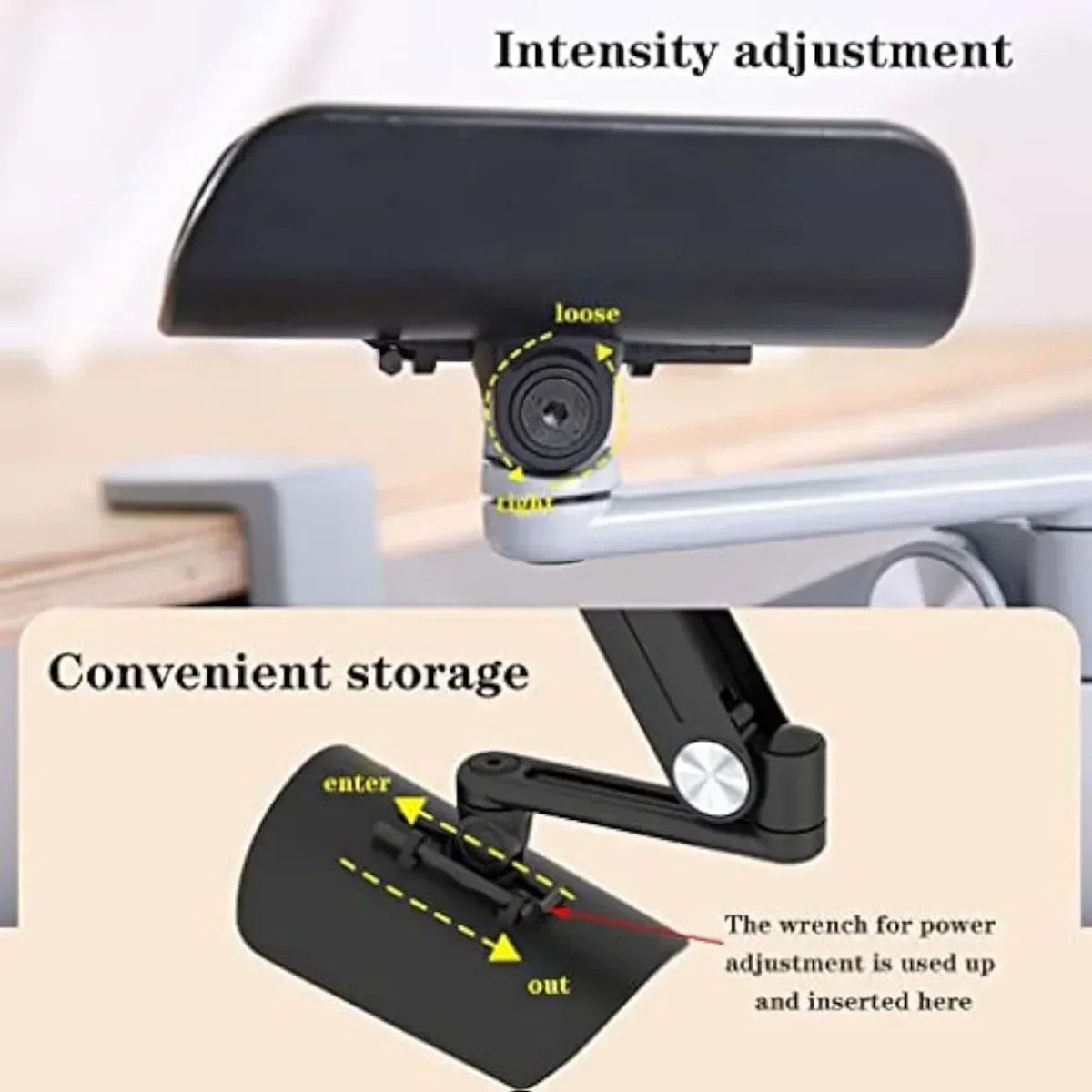Extensor ergonómico de soporte para reposabrazos para computadora de escritorio 360 ° Cojín giratorio para codo, soporte para reposamuñecas para el hogar y la oficina - imagen 4