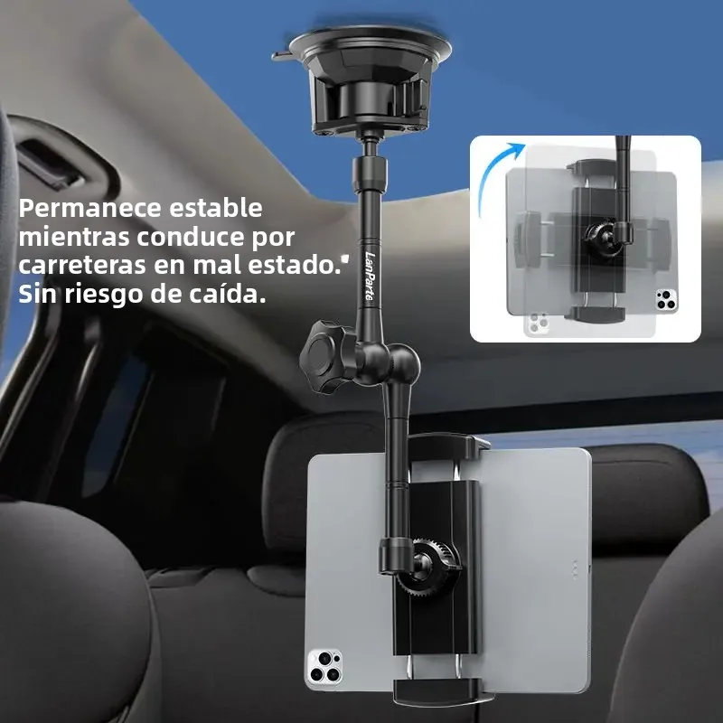 Soporte para tableta para salpicadero Lanparte, soporte para coche con ventosa y abrazadera grande para tableta Apple iPad Samsung Galaxy Tab de 6 "-11" - imagen 2
