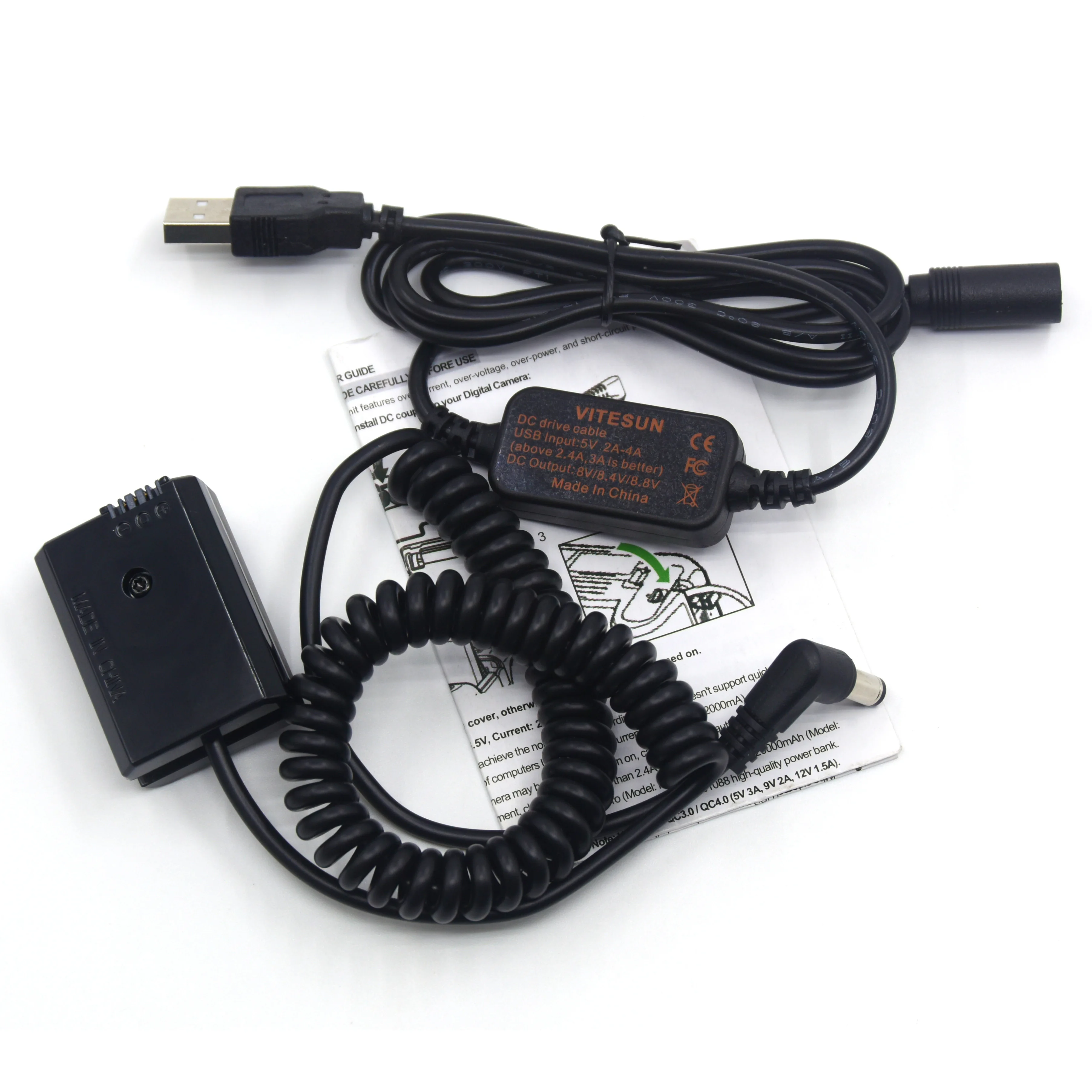 NP FW50 batería simulada AC-PW20 Cable USB DC para Sony ZV-E10 RX10 A7II A7RII A7M2 A5000 A6300 A6000 A6500 A7000 A33 A55 A37 NEX-F3 - imagen 4