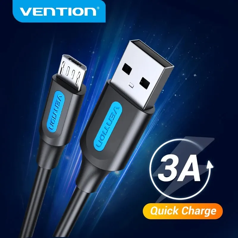 Vention Micro USB Cable 3A Fast Charging USB Data Cable Mobile Phone Charging Cable for Samsung HTC LG Android Tablet USB Wire