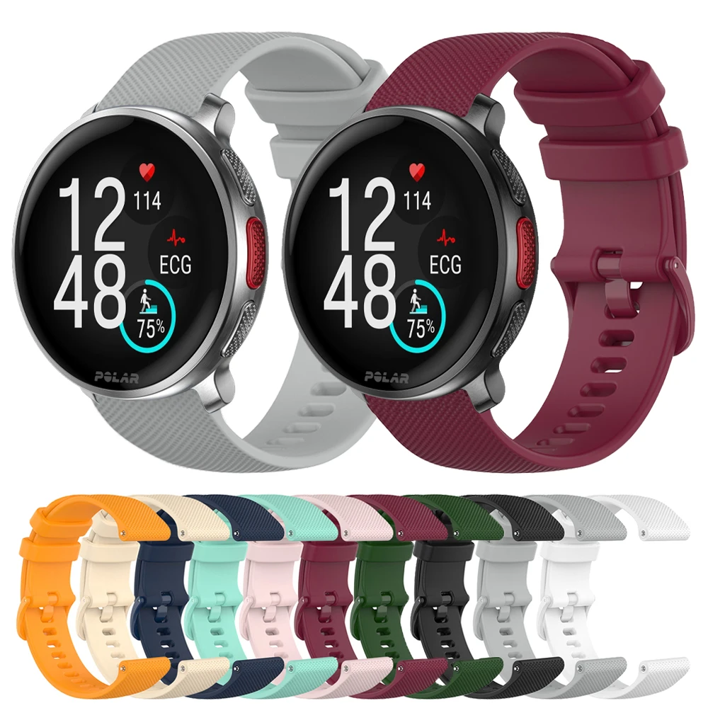 Correa de silicona de 20 a 22mm para Polar Vantage V3 M2/M Grit X Pro Titan, pulsera deportiva para Polar Ignite 3 2 Unite Pacer