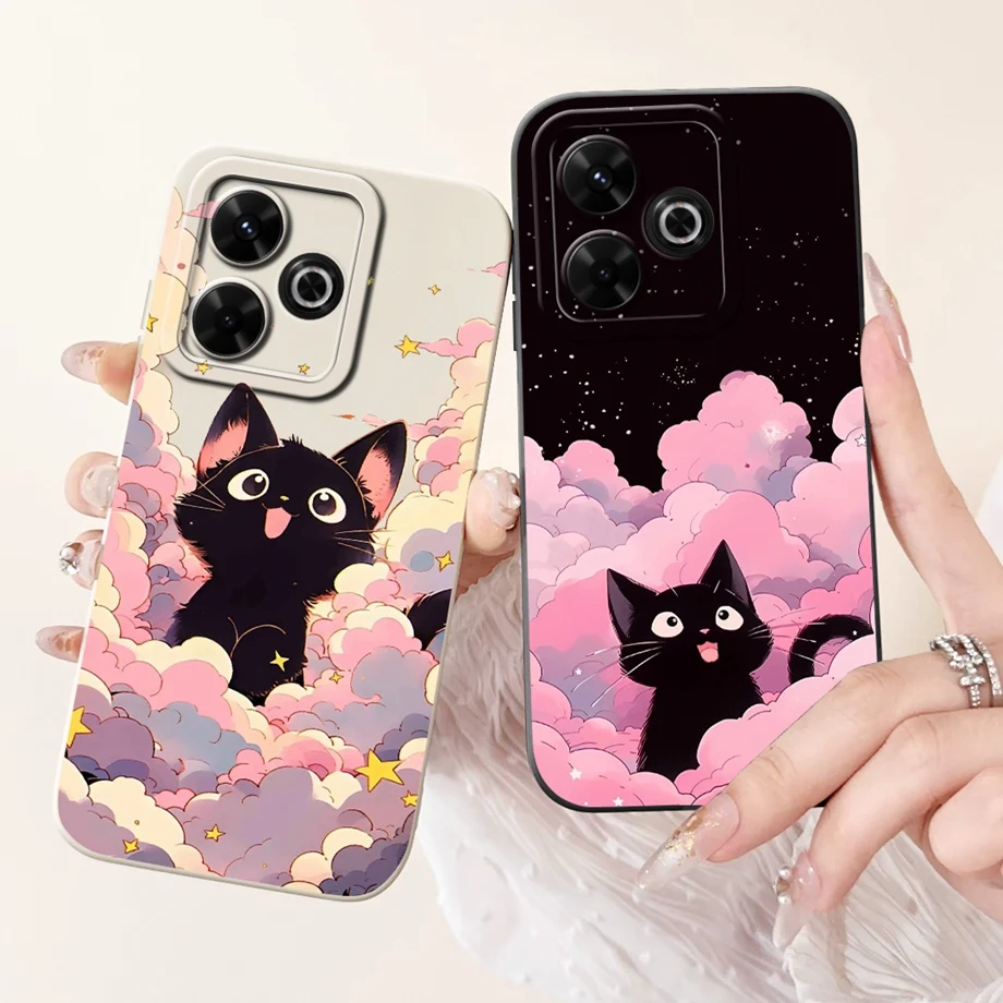 Para Xiaomi Redmi 13 13X 4G funda bonita de dibujos animados de lujo cubierta pintada suave TPU funda de teléfono para Xiaomi Redmi 13X Redmi13 X Fundas bolsas - imagen 4