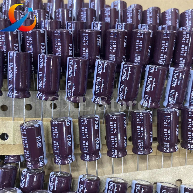 Condensadores electrolíticos Nichicon, 10 piezas, 200V, 10UF, 20mm, UPJ2D100MPD1TD, 10UF, 200V, nuevo