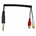 6.35mm M to 2RCA F