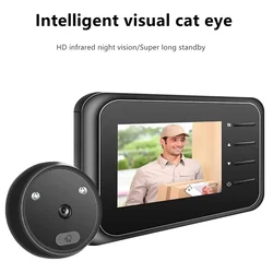 Timbre con Mirilla Cámara Vídeo 2,4'' Visor Puerta Visión Nocturna