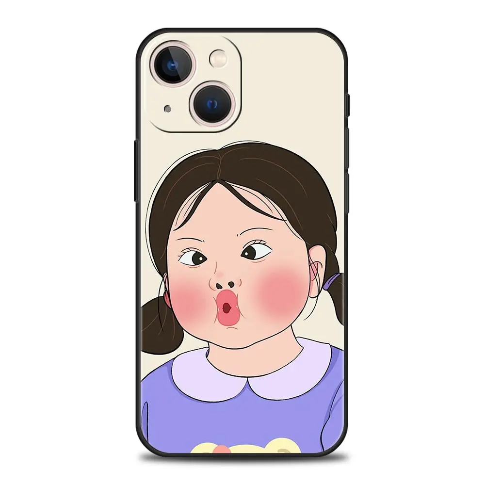 Funda de teléfono con dibujos animados divertidos para niño y niña, funda de TPU suave para iPhone 16 13 15 14 12 11 Pro MAX XR X SE XS 7 8 Plus - imagen 5