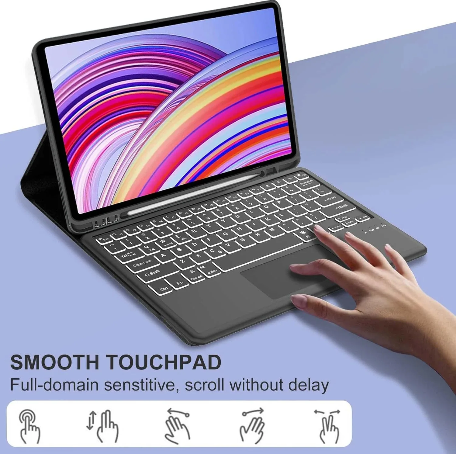 Para Xiaomi Redmi Pad Pro Funda de 12,1 pulgadas, cubierta de teclado para Xiaomi POCO Pad 12,1 pulgadas 2024 - imagen 5