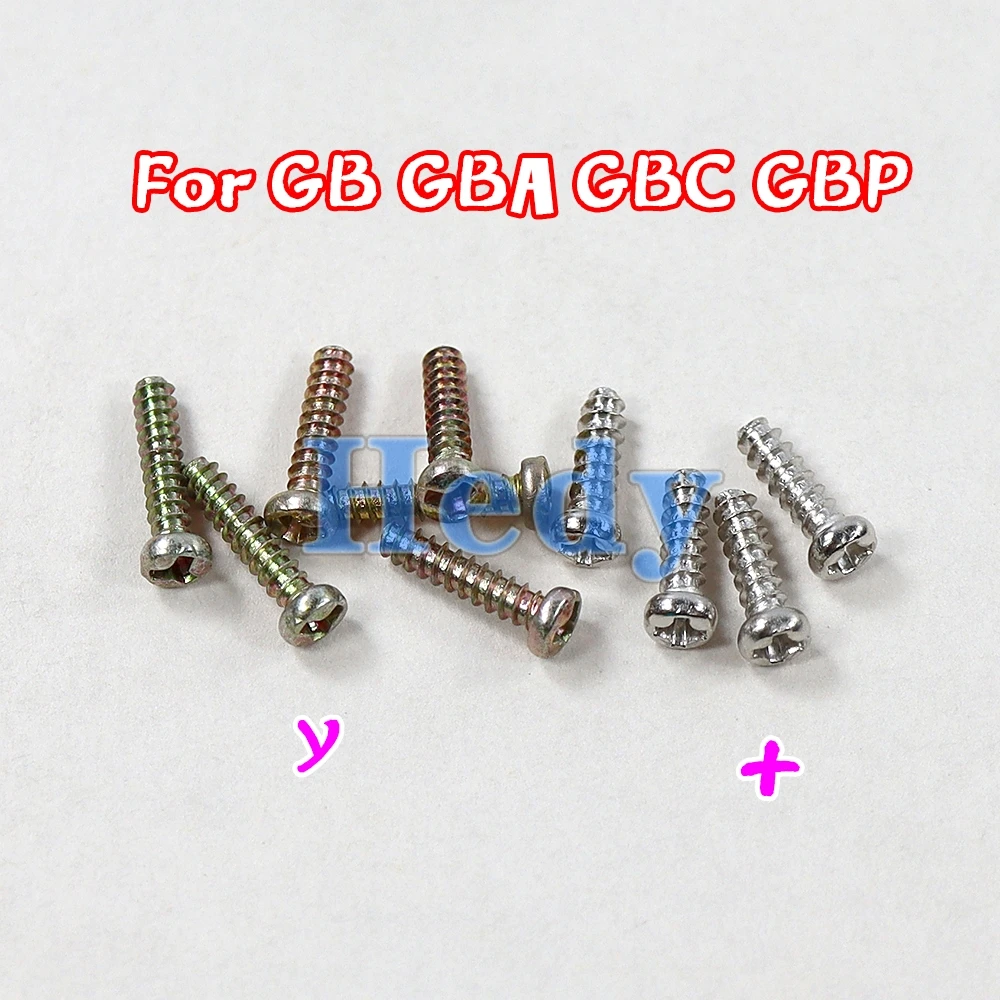 2 juegos de repuesto para Gameboy + Cross Y Tri Wing tornillo para GB GBA GBC GBP cubierta de consola de juegos tornillos carcasa triángulo - imagen 2