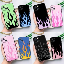 Funda Flame Estética Azul Claro Rosa fuego para Oppo A5 Pro A6 A15 A16 A76 A96 A17 A57 A98 A58 A78 A18 A38 A54 A74 A94 A40 A60 A80