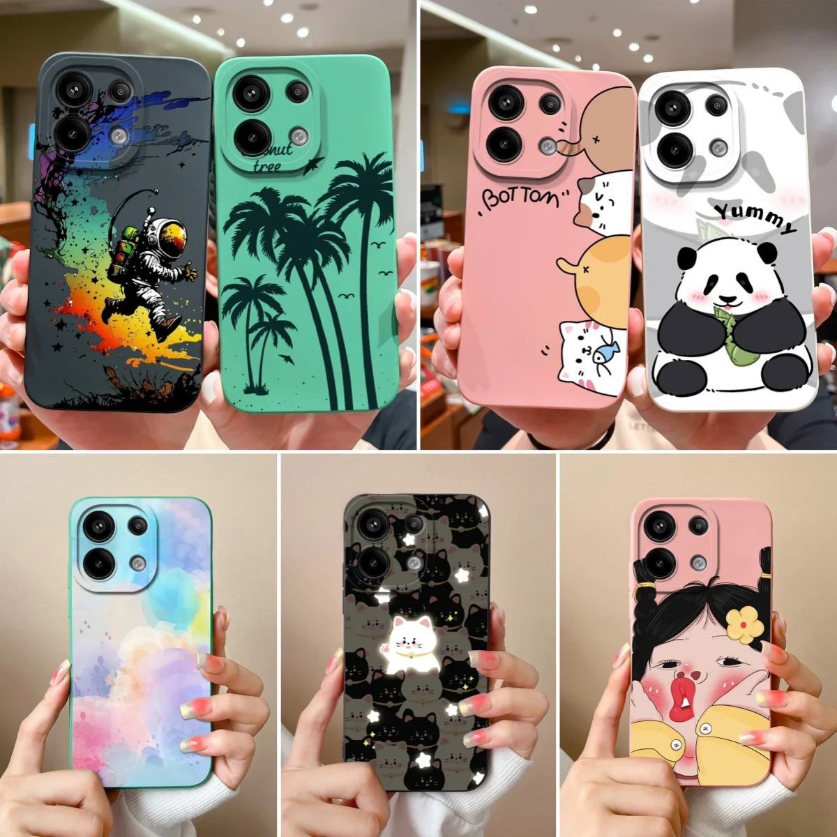 Para Redmi Note 13 Pro Plus funda de teléfono lindo Protector de cámara para Xiaomi Redmi Note13 Pro 13Pro + funda trasera Fundas de silicona líquida