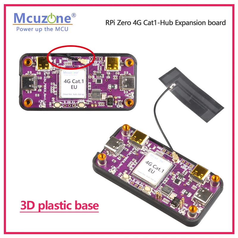 RPi0_CAT1-HUB, placa de expansión Raspberry Pi Zero 4G Cat1-Hub, sondas para fuente de alimentación y comunicación, no requiere cable USB - imagen 4