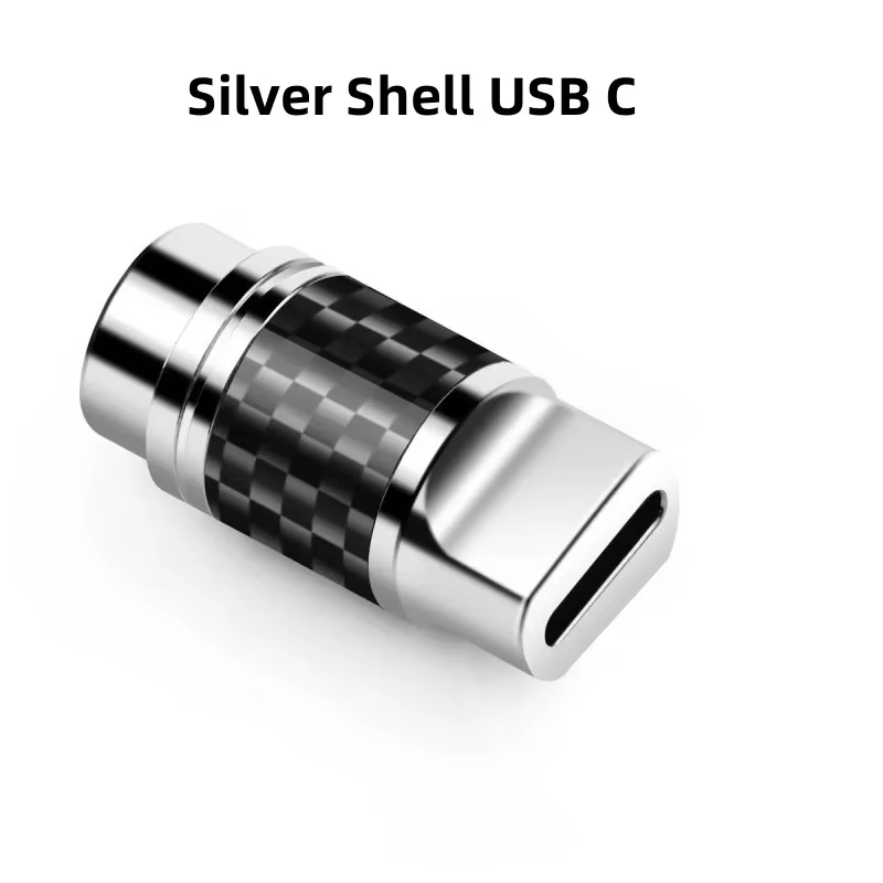 Cable USB-C para Auriculares con Chapa de Fibra de Carbono y Chip - imagen 2
