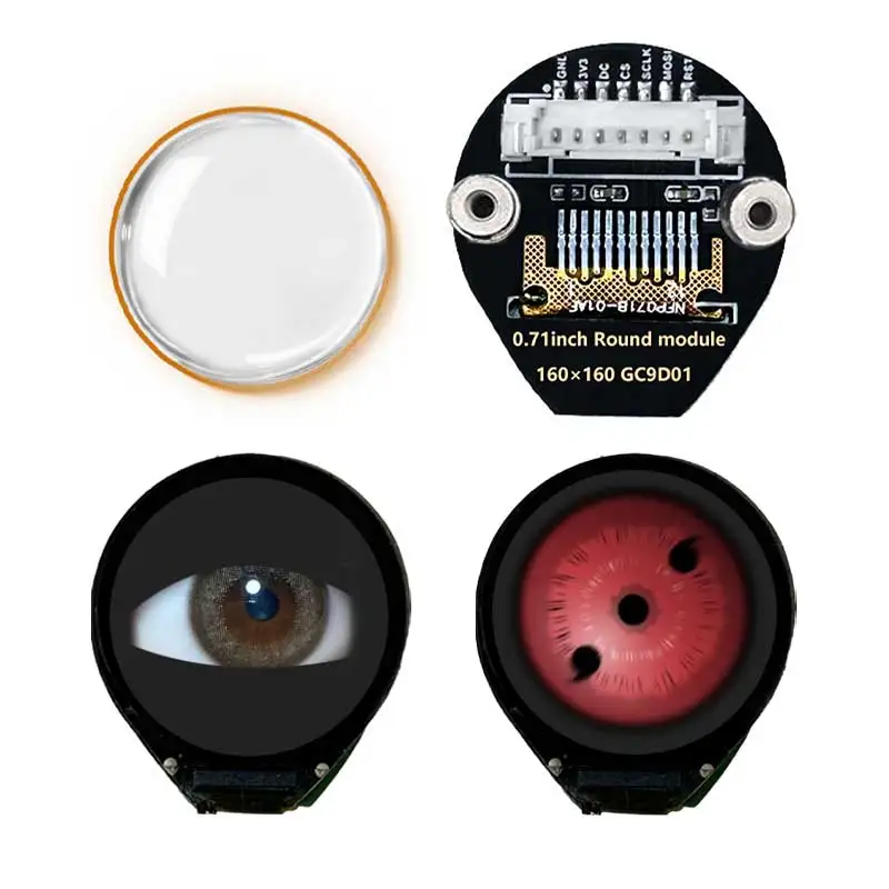 Módulo de doble ojo de pantalla LCD redonda de 0,71 pulgadas para Arduino Raspberry Pi ESP32 Pico STM32 - imagen 4