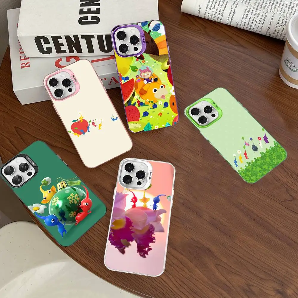 P-PIKMIN 4 funda de teléfono para iPhone 17 16 15 14 13 12 11 Pro MAX mate a prueba de golpes trasera anticaída cubierta mate - imagen 2