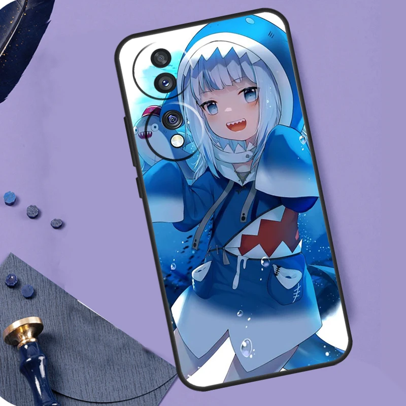 Gawr Gura Hololive funda de Anime para Honor Magic 5 6 7 Lite 8 Pro X9a X9b X9c X9d X8a X8b X8c 50 70 90 200 400 Pro Coque - imagen 4