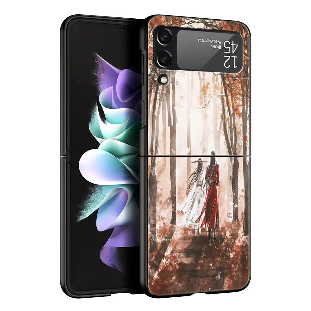 Funda de teléfono para Samsung Galaxy Z Flip 3, 4, 5, PC plegable de lujo, negro duro, Z Flip3, Heaven Official's Blessing - imagen 3